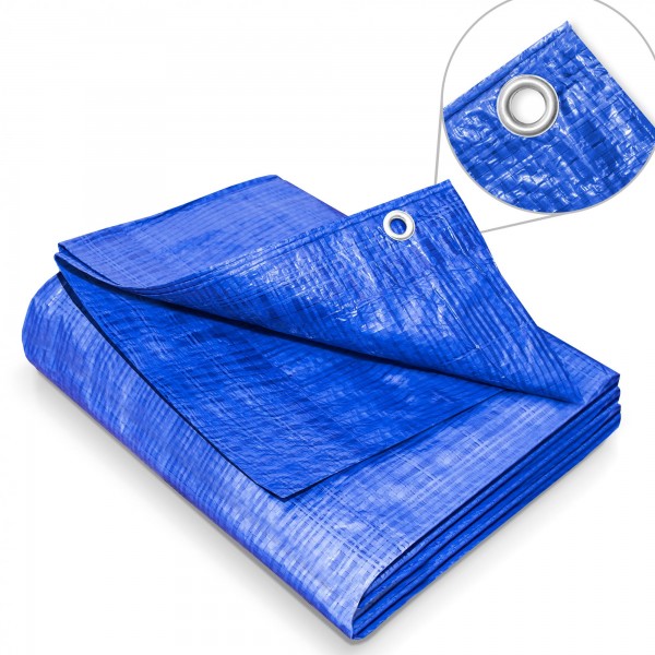 Zakrývací plachta 6 x 8 m – 60 g modrá krycí plachta